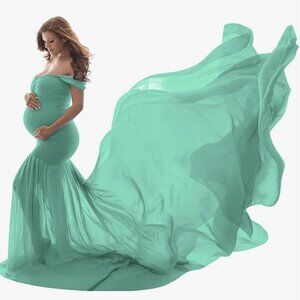 Maternity Dress (Photo Shoot) / Green / One Size